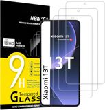 NEW'C 3 Stuks, Screen Protector voor Xiaomi 13T, Xiaomi 13T Pro, Gehard Glass Schermbeschermer Film 0.33 mm ultra transparant, ultra resistent