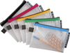 Exacompta 10x Transparante tassen in zachte plastic met ritssluiting - Geassorteerd - 34120E