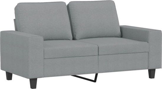 vidaXL Tweezitsbank 120 cm stof lichtgrijs