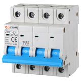 IXTRIMA Automatische stroomonderbreker 4P 40A 380V 6kA MCB C40 gebruikt 4 DIN-modules