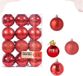 Unyqoos Kerstballen, 24 stuks, 4 cm, rood, kunststof, mat, glans