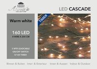 Anna's Collection Cascade draadverlichting - zilver - 200 cm - 160 lampjes
