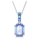 Swarovski Millenia hanger, Octagon-slijpvorm, Blauw, Rodium toplaag