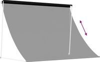 vidaXL Zonnescherm Zwart 400 x 150 cm