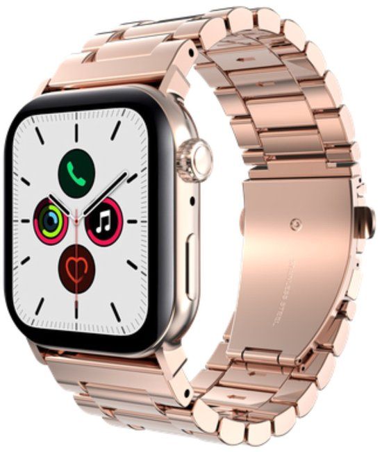 Just in Case PrimeSteel Horlogebandje Geschikt voor Apple Watch 44/45/46/49 mm - Rose Goud