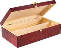 Creative Deco Wijnkist Houten Kist | Bruin | 35 x 20 x 10 cm | Voor 2 Wijnen | Perfect voor Decoupage, Cadeau, Decoratie