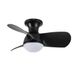 wonderlamp Kleine Plafondventilator, 64 cm, Stil, LED, Zwart, CCT 3000-4000-6000 K, Dimbaar, 20 W