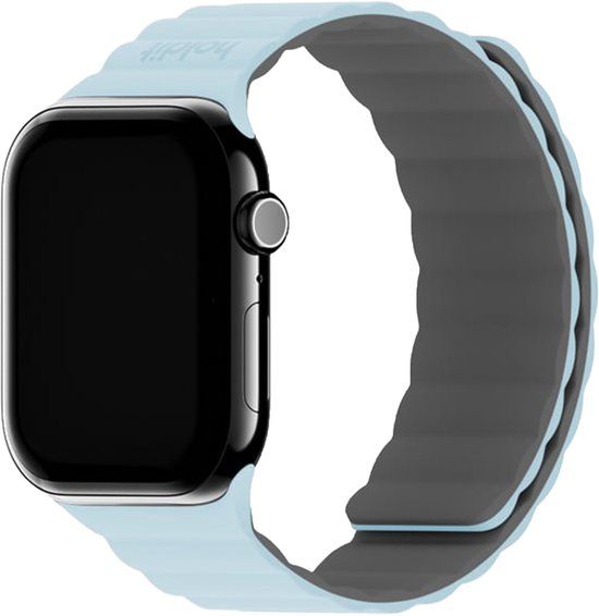 Holdit Siliconen bandje magneet voor de Apple Watch | 38/40/41/42 mm - Mineral Blue / Grey