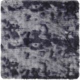 vidaXL NAVARRA Hoogpolig Vloerkleed 160x160 cm Polyester Donkergrijs