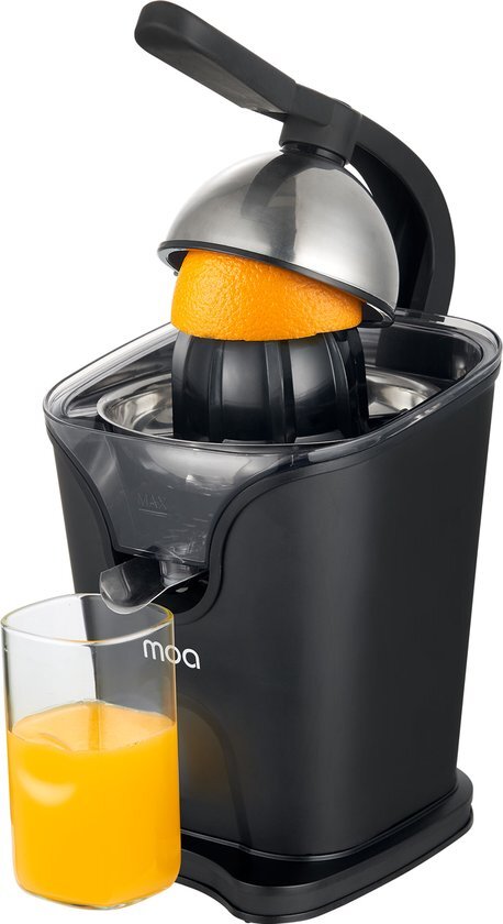 MOA SPORT Citruspers - Citrusjuicer - Elektrische Sinaasappelpers - Citroenpers - 2 Perskegels - Zwart - CJ408B