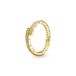 Pandora Signature Sparkling Overlapping 14k gold-plated ring with clear cubic zirconia