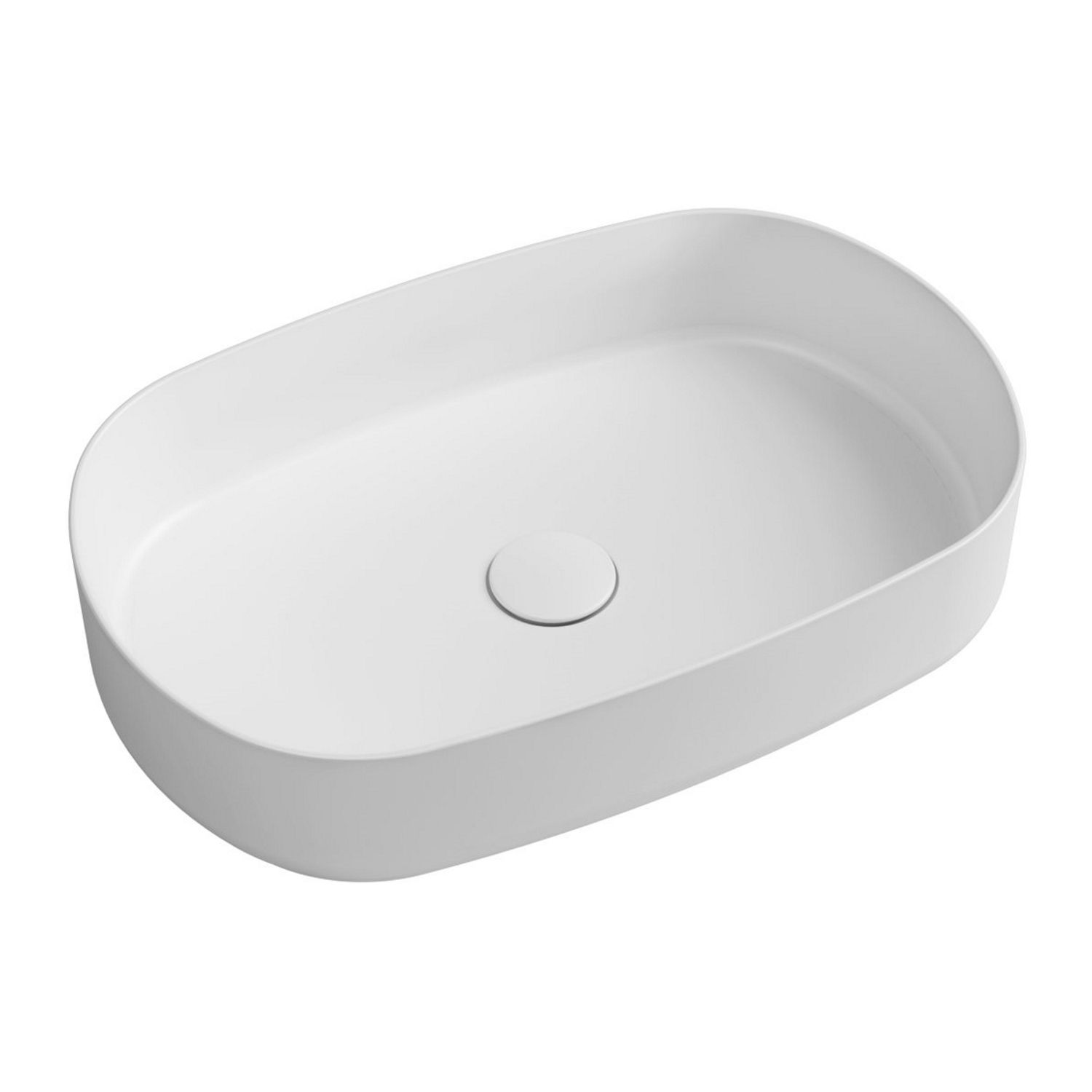 Sapho Infinity Wastafel - 55x36 cm - Mat Wit - Keramiek - 8719304940555