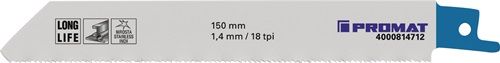 Promat/Tecwerk Lame de scie sabre 150mm 18 TPI 5 Pièces