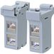 LogiLink Adaptateur pour rail DIN, coupleurs en ligne Cat.6A, blindé, gris clair