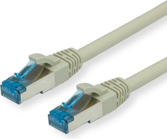 VALUE Patchkabel Kat.6A (Class EA) S/FTP (PiMF), LSOH, grijs, 1 m