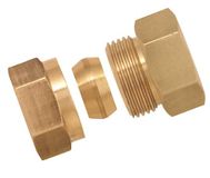 Boutté 3139733 dubbele nippel, messing, binnendraad, 20 x 27, Ø 16