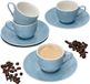 MamboCat Set van 4 Nordic Blue Doppio espressokopjes met schotels