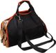 Unyqoos® Sac de transport pour bûches – solution de transport robuste avec sangles de fixation et sangles d'épaule intégrées, noir avec accents orange, durable