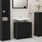 Maison Exclusive - Armoire de salle de bain, noir, 60x33x60 cm, en panneaux de fibres de bois