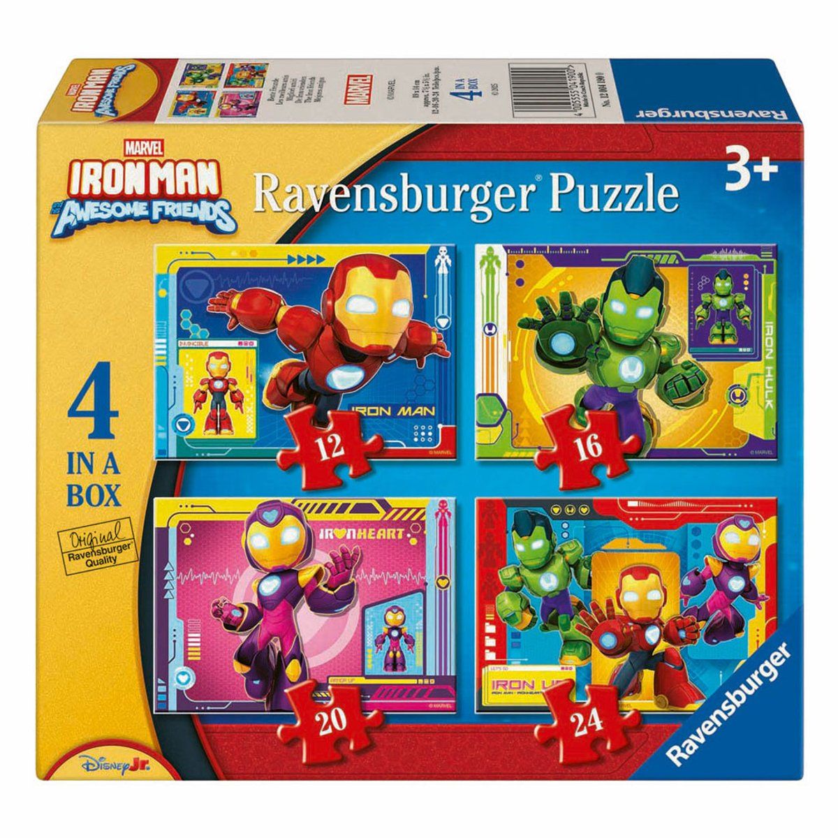 Ravensburger Iron Man & His Awesome Friends 4 in a Box Jigsaw Puzzles