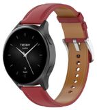 Wigento Xiaomi Watch 2 Pro Hoogwaardige Kunstleren Horlogeband Rood