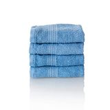 ALCLEAR International Premium handdoekenset, badstofserie in 6 kleuren en 5 maten, kleur: JEANSBLAUW, 4x(30x50 cm)
