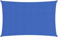 vidaXL Zonnezeil 160 g/m² 2x5 m HDPE Blauw
