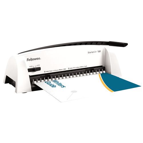 Fellowes Starlet 2+ Inbindmachine - Plastic Bindruggen - 120 vel - Wit