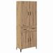 vidaXL Meuble haut Artisan Chêne 69,5 x 34 x 180 cm Bois transformé