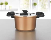 Bratmaxx Energiezuinige pan, keramische pan, Goud, Gietijzer, Koekenpan