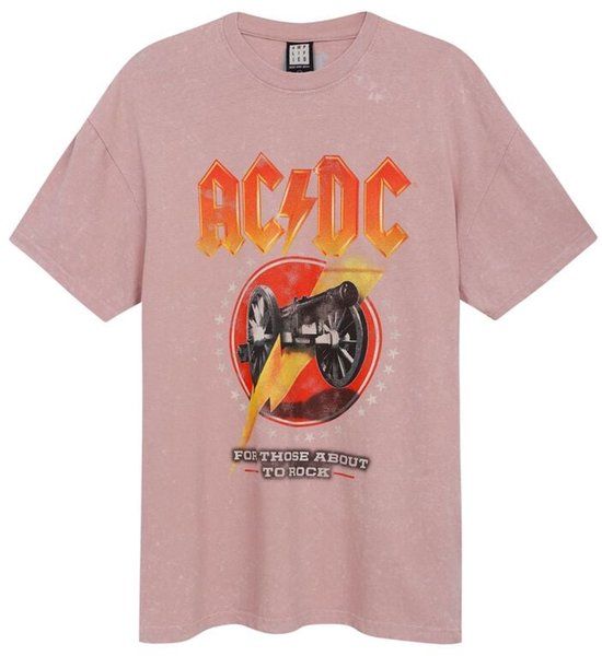 AC/DC Amplified Collection - For Those About To Rock Heren T-shirt - roze - M