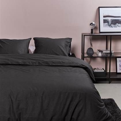 Ambiante Cotton Uni Dekbedovertrek - 200 x 220 cm - Antraciet