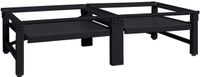 vidaXL Wasmachineverhoger 2 st zwart 124,5 x 61,5 x 32,5 cm staal
