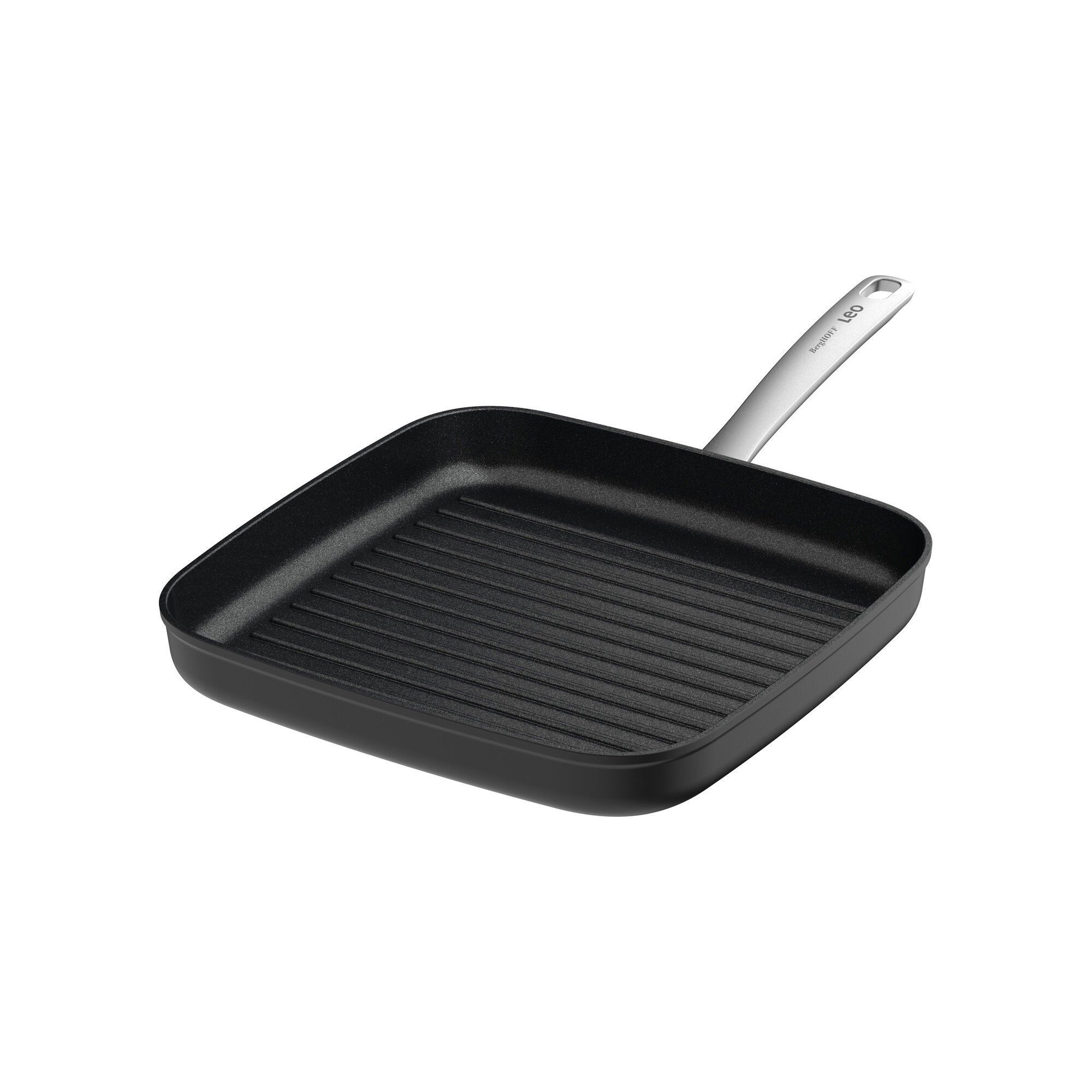 BergHOFF Leo Graphite Grillpan Vierkant - 28cm - Zwart - Anti-aanbaklaag