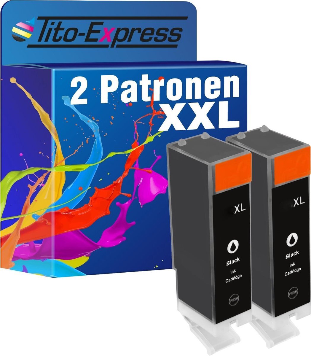 Tito Express PlatinumSerie 2x cartridge alternatief voor Canon PGI-570 Black