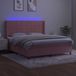 Maison Exclusive - Boxspringbed met matras en LED-verlichting, roze, 180x200 cm, fluweel