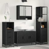 Maison Exclusive Ensemble de meubles de salle de bain - 3 pièces, chêne artisanal, 35 x 37,5 x 166 cm