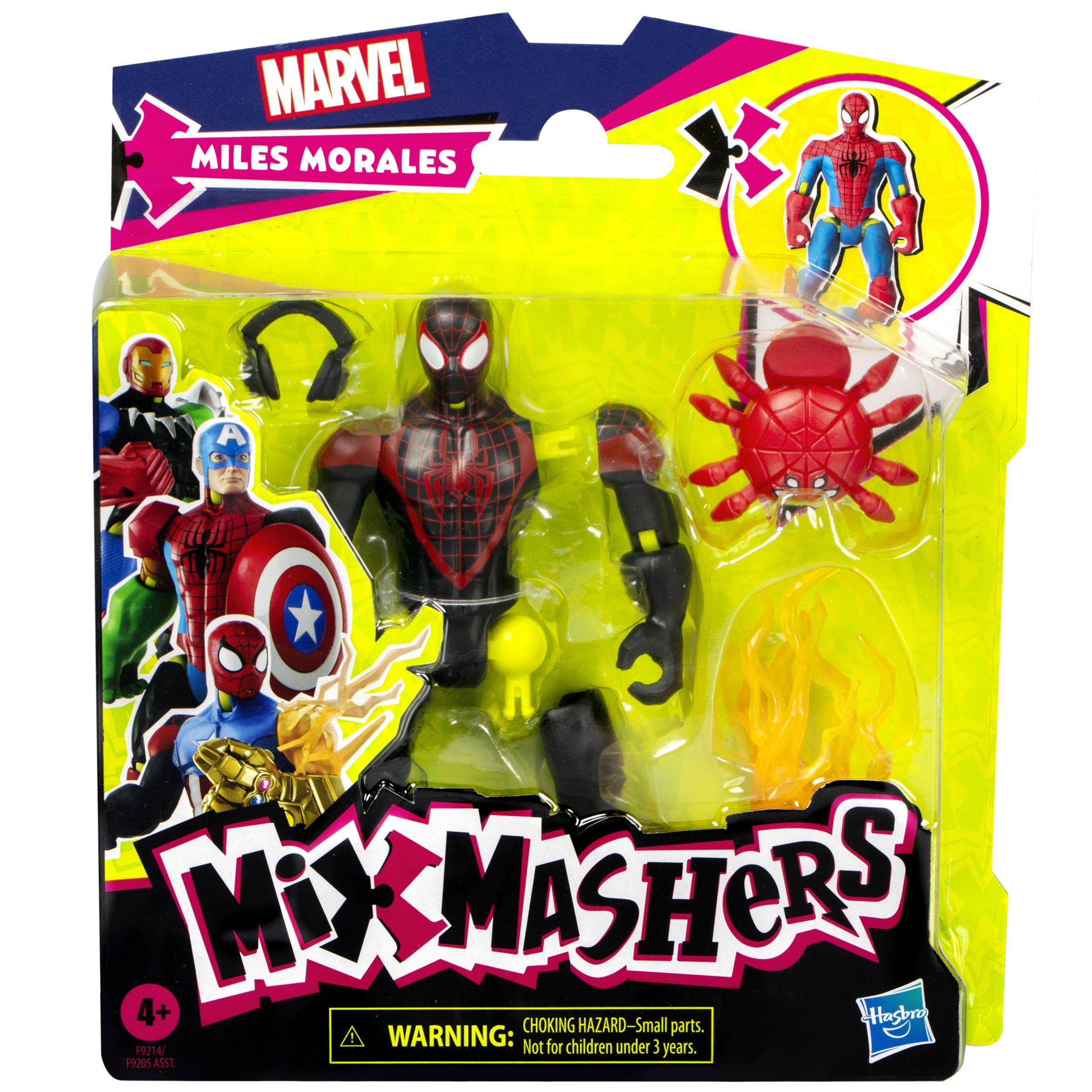 Hasbro Spiderman Miles Morales actiefiguur Mixmashers speelgoed