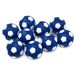 Bellatio Decorations Tafelvoetbal balletjes - 5x stuks - blauw - D32 mm