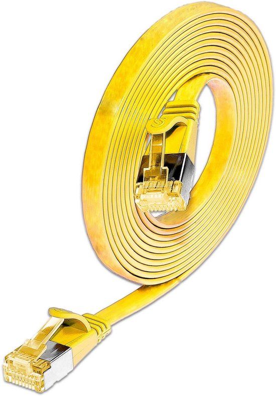 Wirewin RJ45 Netwerkkabel, patchkabel CAT 6A S/STP 2.00 m Geel