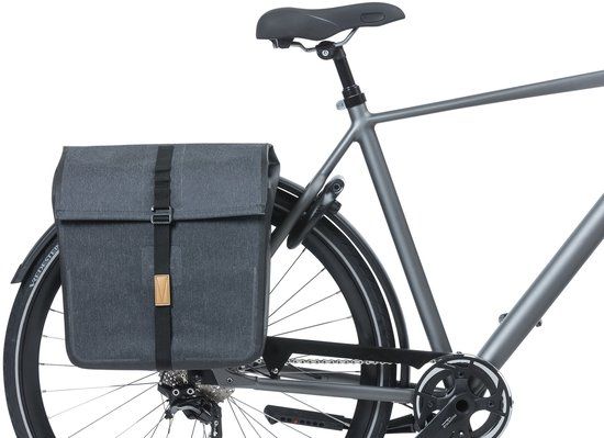 Basil Urban Dry Dubbele Fietstas - Grijs - 50 Liter - Waterdicht - Achter - Elektrische Fiets