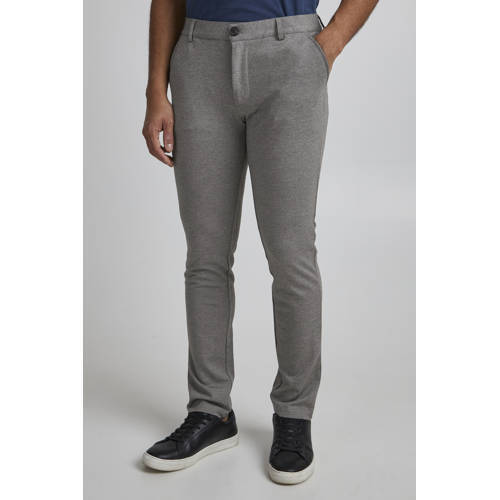 Blend Blend gemêleerde slim fit chino grijs