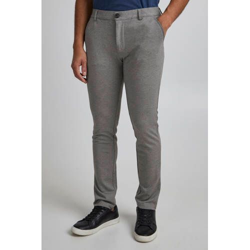 Blend gemêleerde slim fit chino grijs