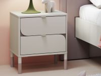Harmel Table de chevet 2 tiroirs cachemire