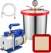 VEVOR 3 CFM, 1/4 PK, vacuümpomp voor één trap, set met vacuümkamer van 3 gallon (13 liter), geschikt voor HVAC, airconditioning en koeltechniek