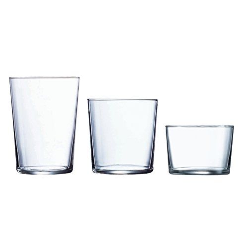 LUMINARC Gorbea Set met 18 glazen, 6 pints, 6 chips, sodo, transparant