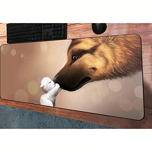 DHSBD Vintage Print Muismat Grote Uitgebreide Muismat Gaming Muismat