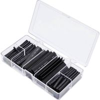 TRU COMPONENTS TC-13388828 Krimpkous assortiment Zwart Krimpverhouding:2:1 127 stuk(s)