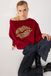 No Matter What Sweatshirt camel / robijnrood / zwart