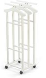 Arredamenti Italia TRIELLO Wit - Porte-manteau en bois - Dressboy - 3 cintres et 3 porte-pantalons - Blanc